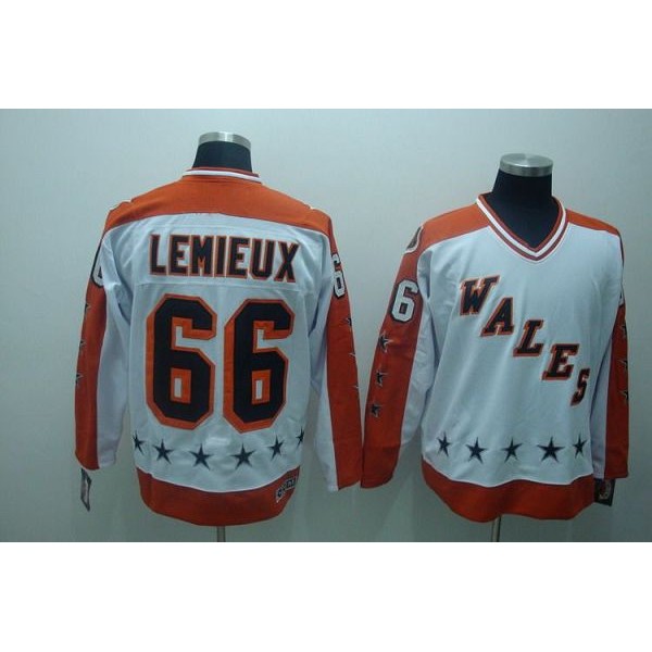 Penguins #66 Mario Lemieux Stitched White CCM All Star Jersey