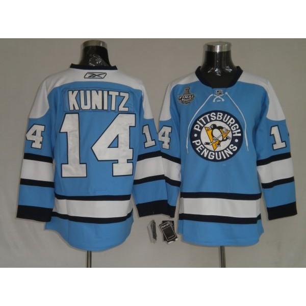 Penguins #14 Chris Kunitz Stitched Blue Jersey
