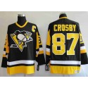 Penguins #87 Sidney Crosby Stitched Black Mitchell Ness Jersey