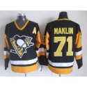 Penguins #71 Evgeni Malkin Black CCM Throwback Stitched Jersey