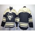 Penguins Blank Black Sawyer Hooded Sweatshirt Stitched Jersey