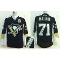 Penguins #71 Evgeni Malkin Black Autographed Stitched Jersey