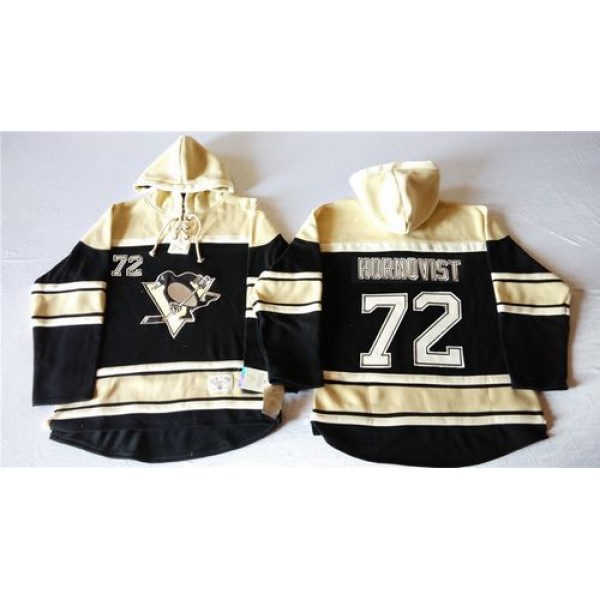 Penguins #72 Patric Hornqvist Black Sawyer Hooded Sweatshirt Stitched Jersey