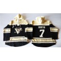 Penguins #7 Paul Martin Black Sawyer Hooded Sweatshirt Stitched Jersey
