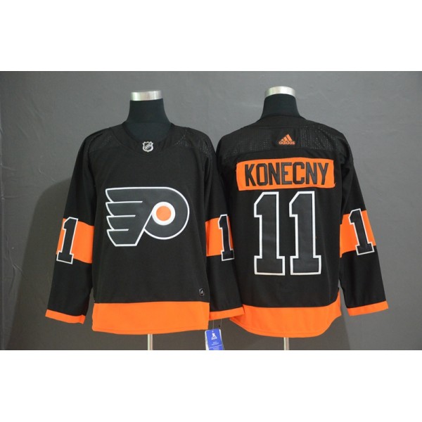 Philadelphia Flyers #11 Travis Konecny Black Stitched Jersey