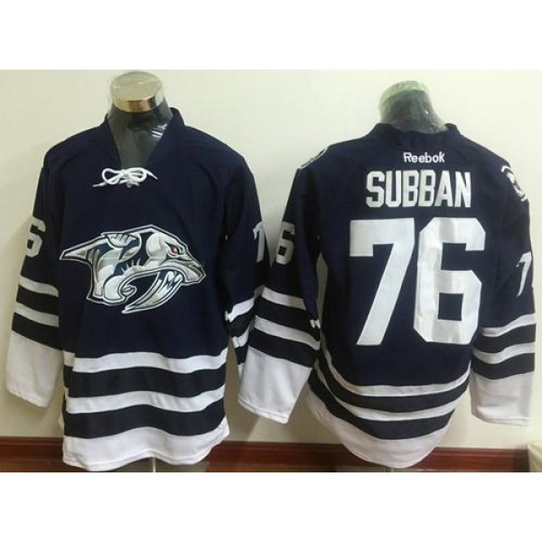 Predators #76 P.K Subban Blue Third Stitched Jersey