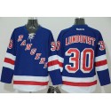 Rangers #30 Henrik Lundqvist Blue Stitched Jersey