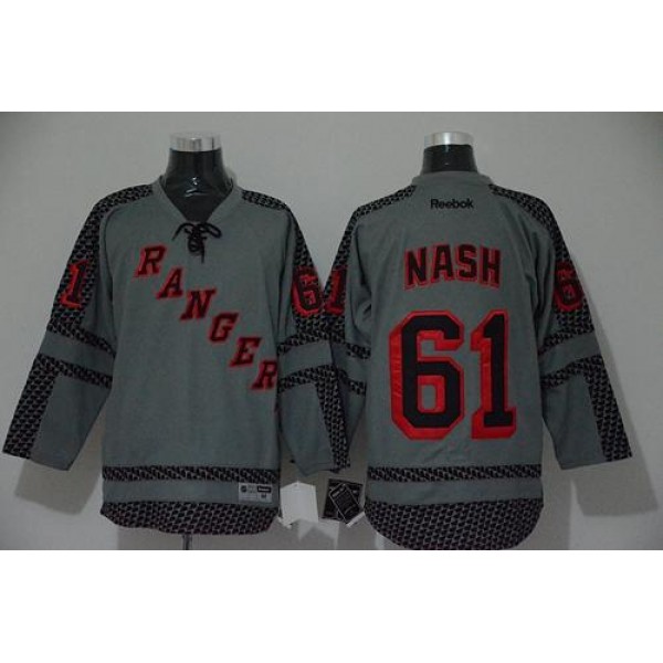 Rangers #61 Rick Nash Charcoal Cross Check Fashion Stitched Jersey