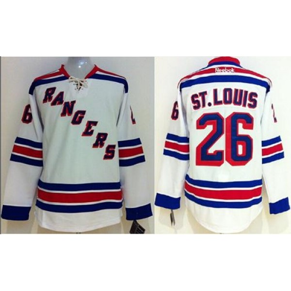 Rangers #26 Martin St.Louis White Stitched Jersey