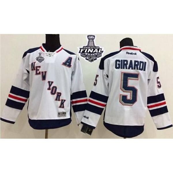 Rangers #5 Dan Girardi White 2014 Stadium Series With Stanley Cup Finals Stitched Jersey