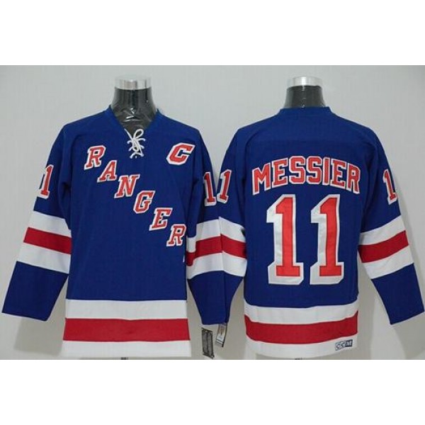 Rangers #11 Mark Messier Stitched Blue Jersey