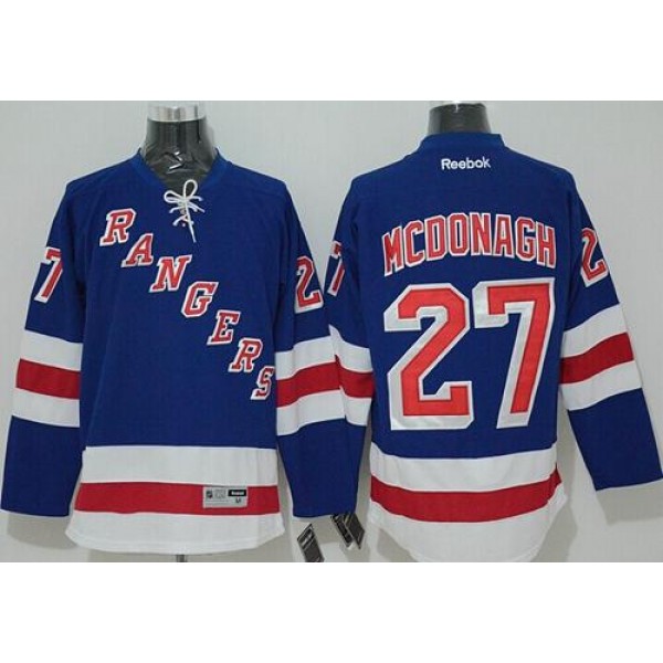 Rangers #27 Ryan McDonagh Blue Home Stitched Jersey