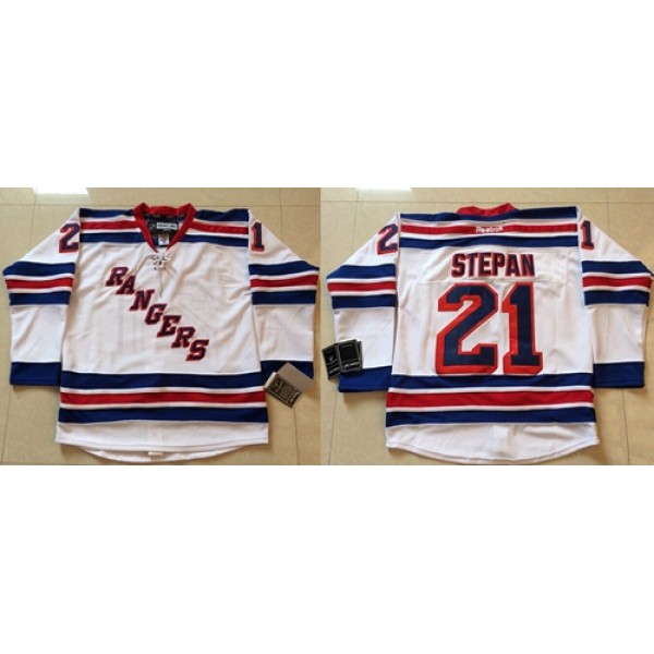 Rangers #21 Derek Stepan White Stitched Jersey