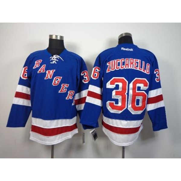 Rangers #36 Mats Zuccarello Blue Home Stitched Jersey