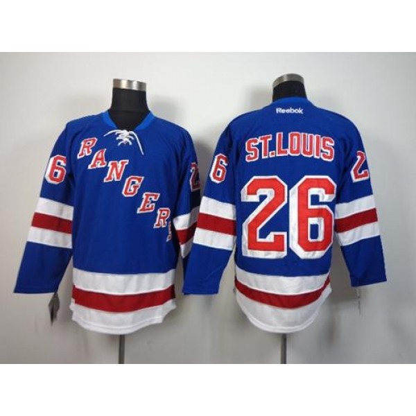 Rangers #26 Martin St.Louis Blue Home Stitched Jersey