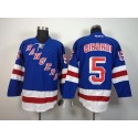 Rangers #5 Dan Girardi Blue Home Stitched Jersey