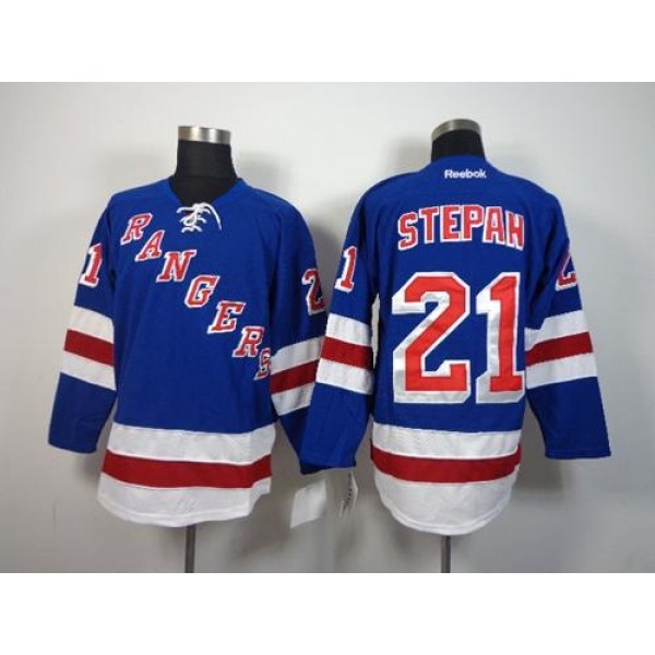 Rangers #21 Derek Stepan Stitched Blue Jersey