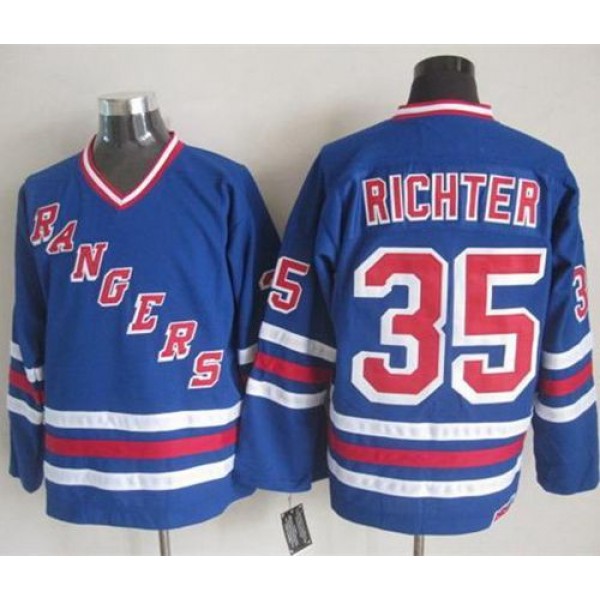 Rangers #35 Mike Richter Blue CCM Heroes Of Hockey Alumni Stitched Jersey