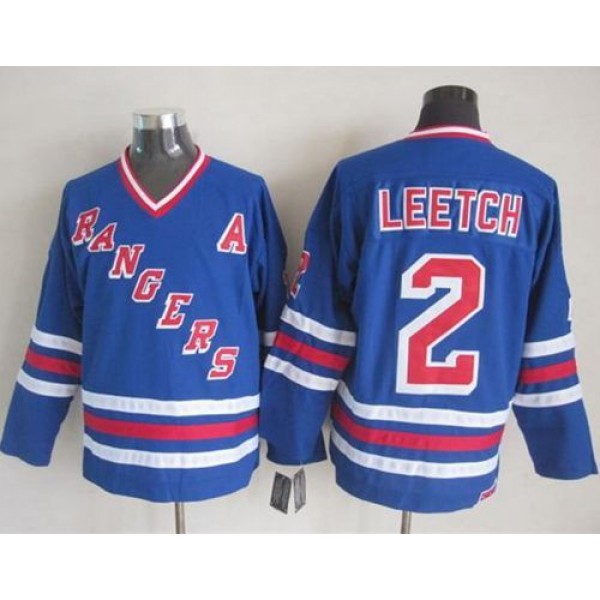 Rangers #2 Brian Leetch Blue CCM Heroes Of Hockey Alumni Stitched Jersey