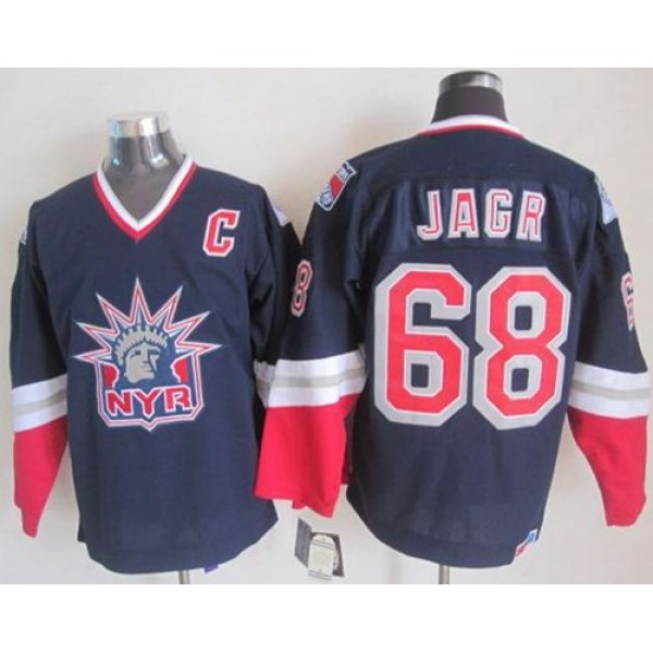 Rangers #68 Jaromir Jagr Navy Blue CCM Statue Of Liberty Stitched Jersey