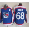 Rangers #68 Jaromir Jagr Blue White CCM Throwback Stitched Jersey