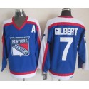 Rangers #7 Rod Gilbert Blue White CCM Throwback Stitched Jersey