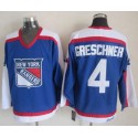 Rangers #4 Ron Greschner Blue White CCM Throwback Stitched Jersey
