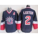 Rangers #2 Brian Leetch Navy Blue CCM Statue Of Liberty Stitched Jersey