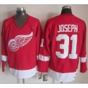 Red Wings #31 Curtis Joseph Red CCM Throwback Stitched Jersey