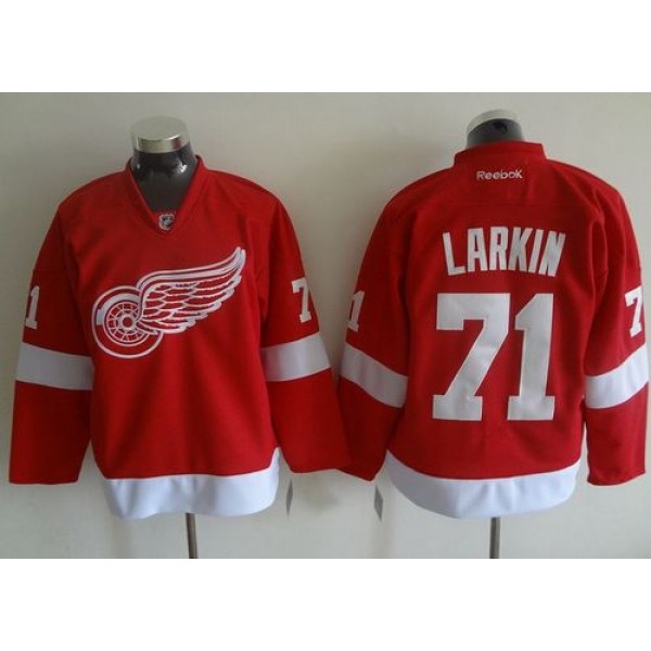 Red Wings #71 Dylan Larkin Red Stitched Jersey