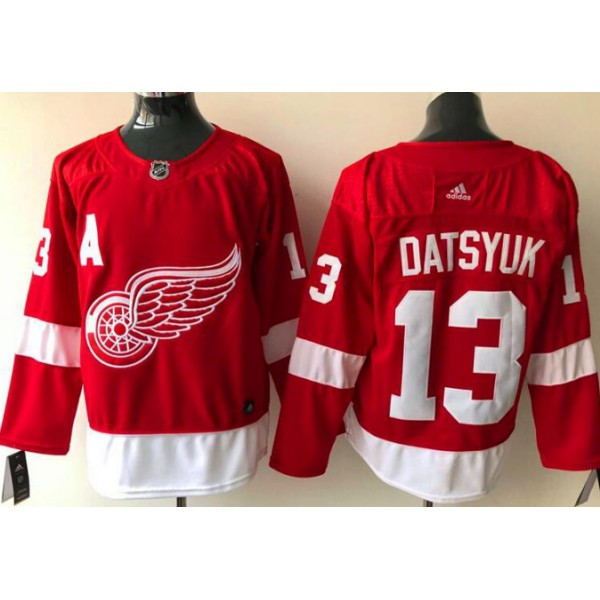 Red Wings #13 Pavel Datsyuk Red Stitched Jersey