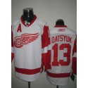 Red Wings #13 Pavel Datsyuk Stitched White Jersey