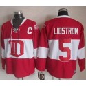 Red Wings #5 Nicklas Lidstrom Red Winter Classic CCM Throwback Stitched Jersey