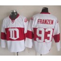 Red Wings #93 Johan Franzen White Winter Classic CCM Throwback Stitched Jersey