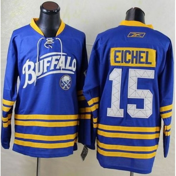 Sabres #15 Jack Eichel Light Blue New Third Stitched Jersey