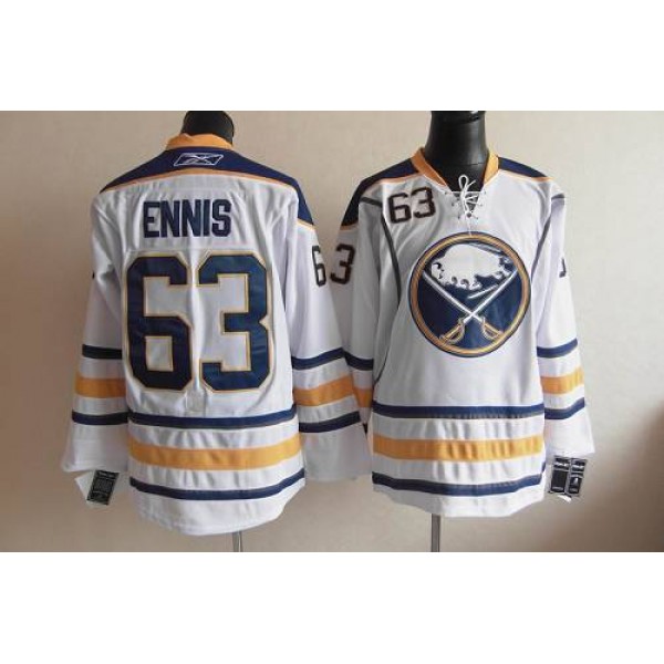 Sabres #63 Tyler Ennis White Road Stitched Jersey