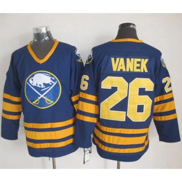 Sabres #26 Thomas Vanek Navy Blue CCM Throwback Stitched Jersey