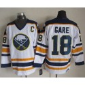Sabres #18 Danny Gare White CCM Throwback Stitched Jersey