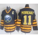 Sabres #11 Gilbert Perreault Navy Blue CCM Throwback Stitched Jersey