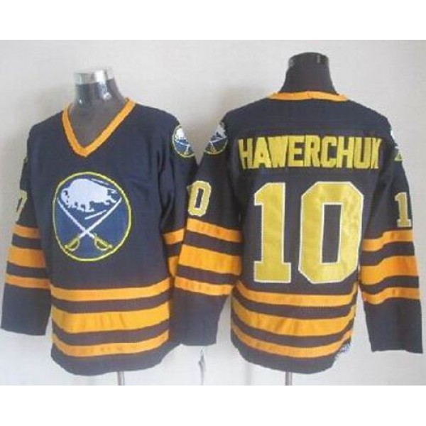 Sabres #10 Dale Hawerchuk Navy Blue CCM Throwback Stitched Jersey