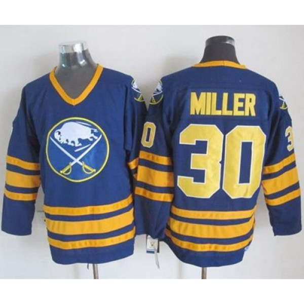 Sabres #30 Ryan Miller Navy Blue CCM Throwback Stitched Jersey