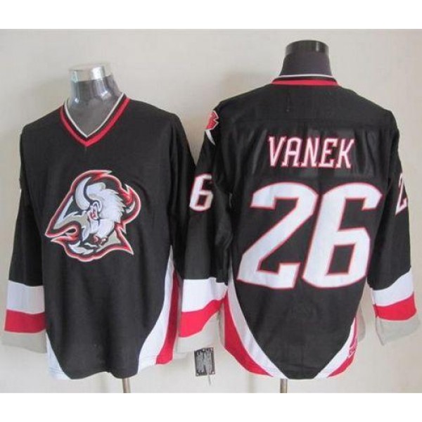 Sabres #26 Thomas Vanek Black CCM Throwback Stitched Jersey