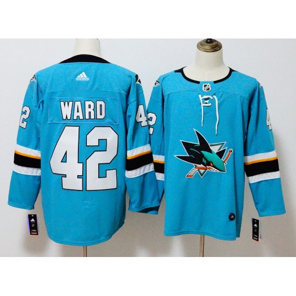 San Jose Sharks #42 Joel Ward Teal Stitched Adidas Jersey