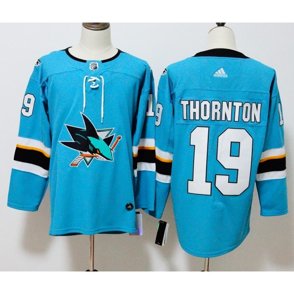 San Jose Sharks #19 Joe Thornton Teal Stitched Adidas Jersey