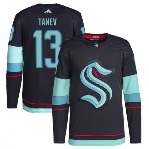 Seattle Kraken #13 Brandon Tanev Navy Stitched Jersey