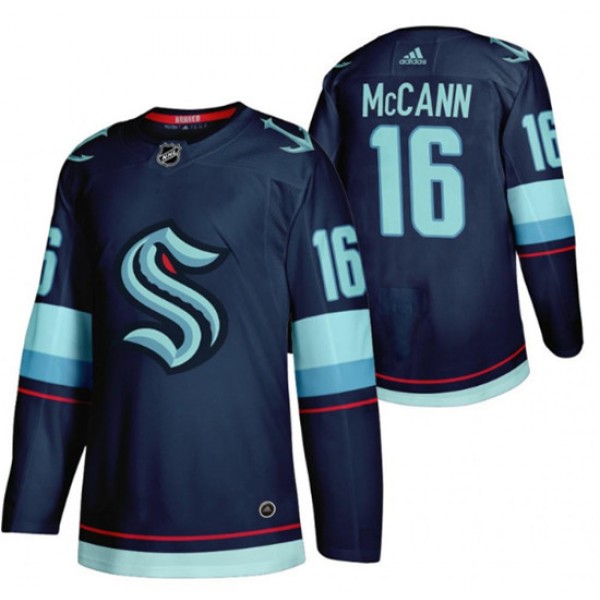 Seattle Kraken #16 Jared McCann Navy Stitched Jersey
