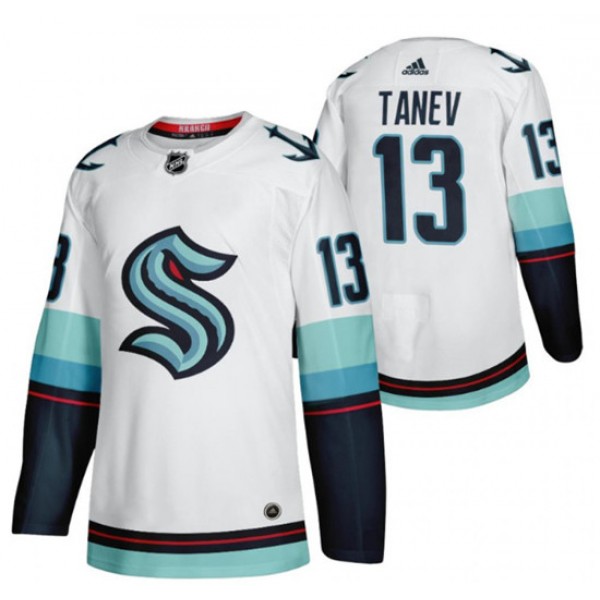 Seattle Kraken #13 Brandon Tanev White Stitched Jersey