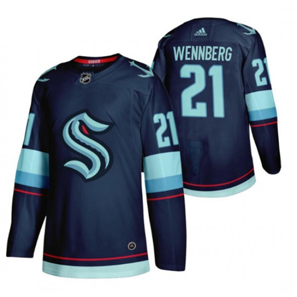 Seattle Kraken #21 Alex Wennberg Navy Stitched Jersey