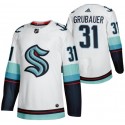 Seattle Kraken #31 Philipp Grubauer White Stitched Jersey