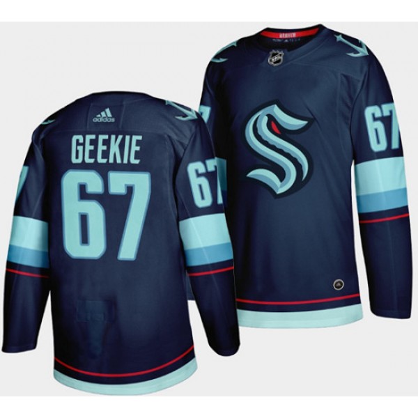 Seattle Kraken #67 Morgan Geekie Navy Stitched Jersey